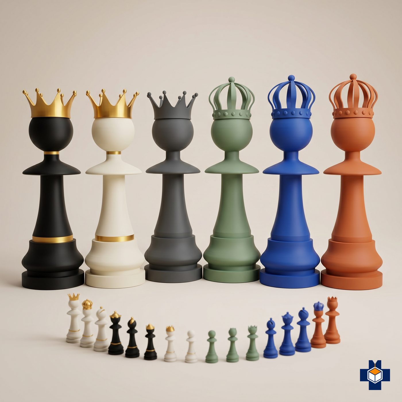 ROYALTY giant chess piece color variety