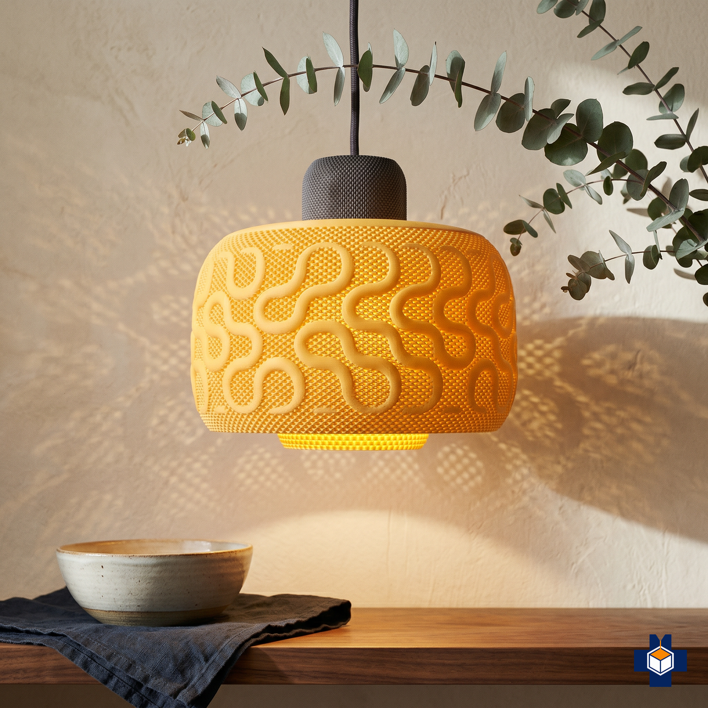 SEAMLESS mesh pendant casting dappled light