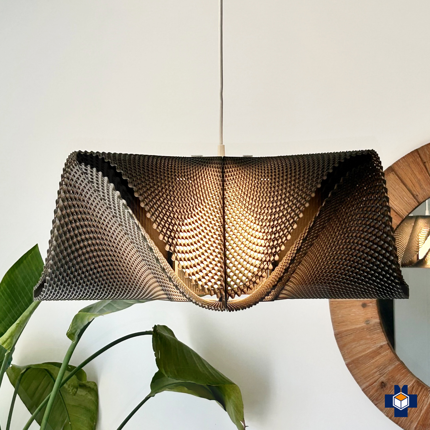 SINE pendant light, angled view