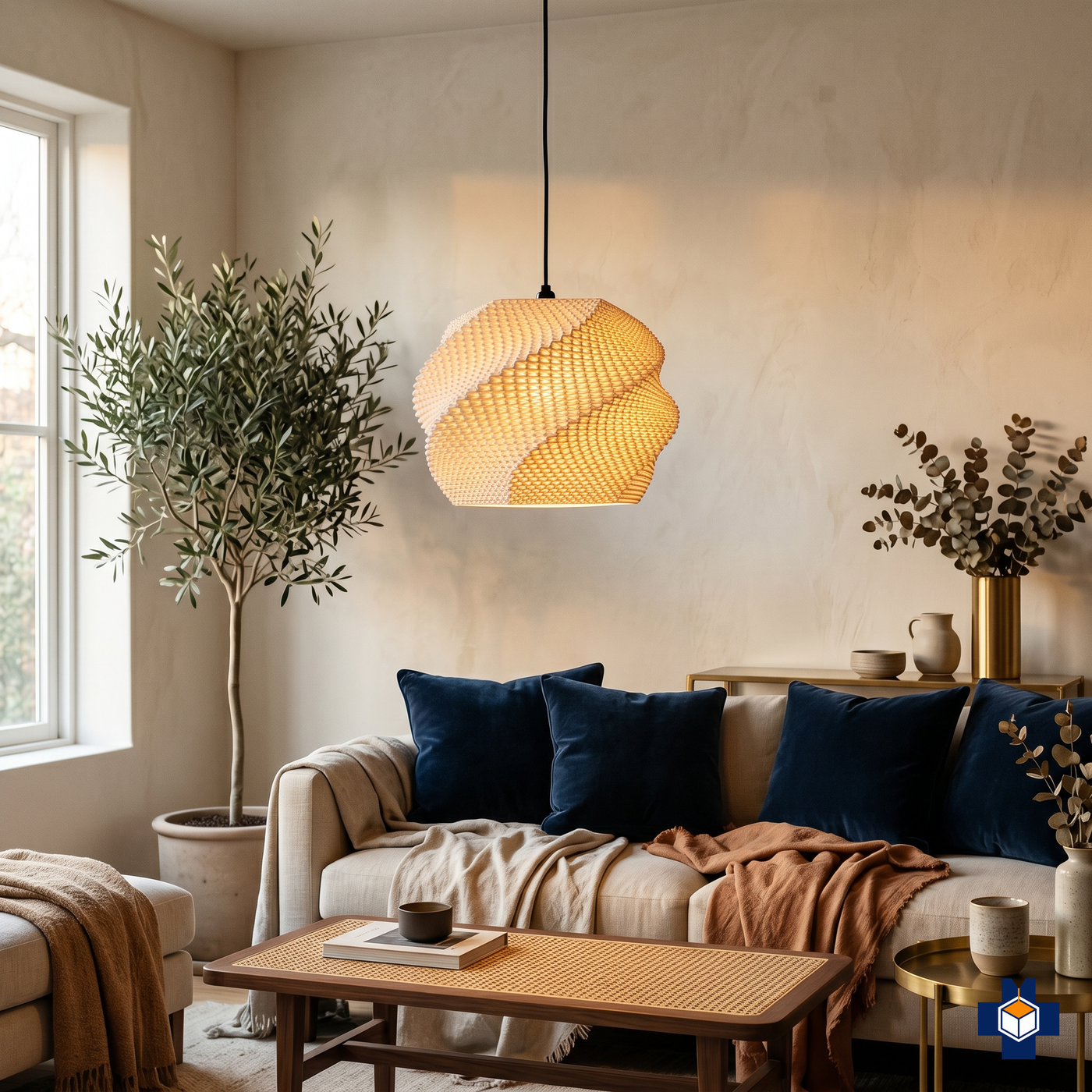SOFIA pendant in a living room
