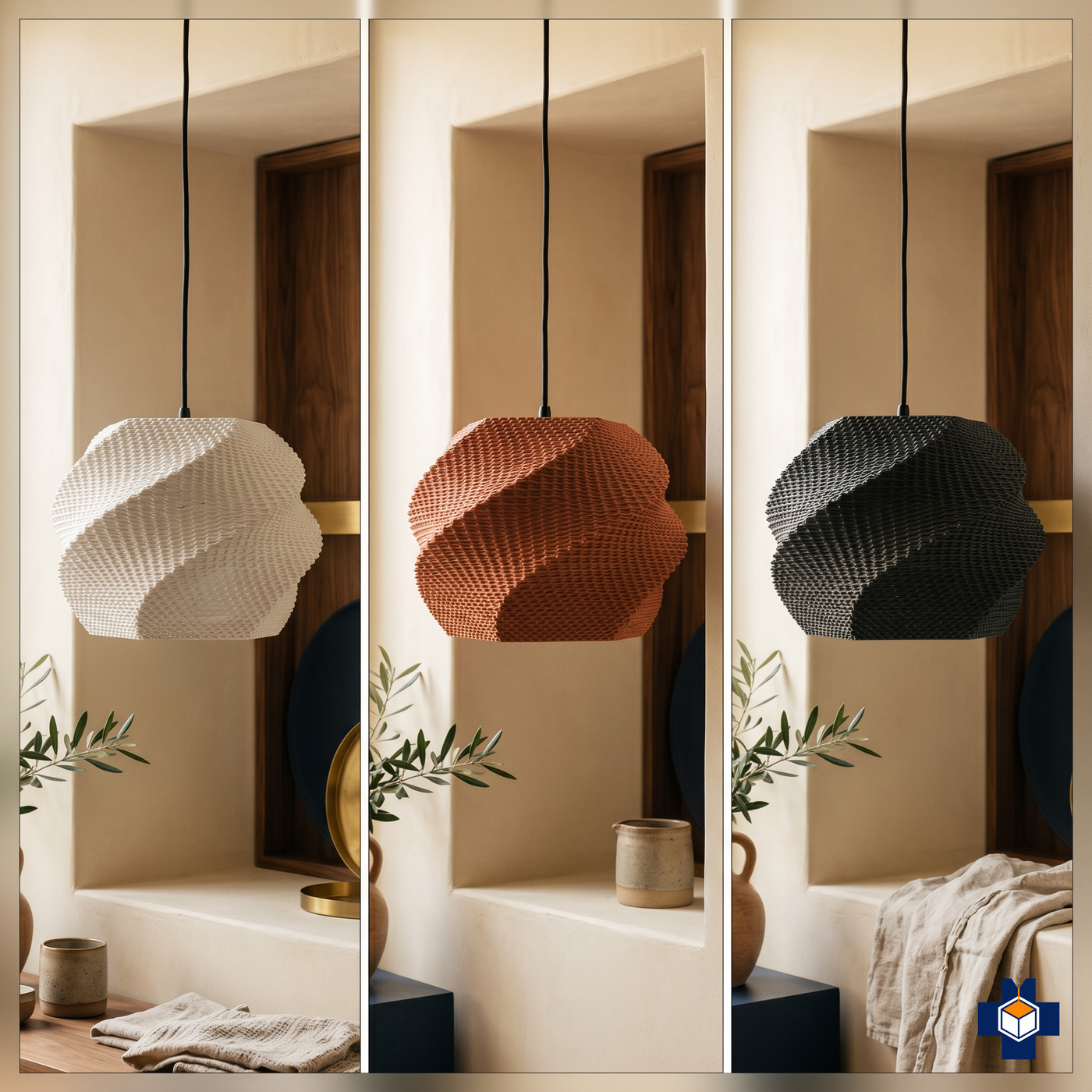 SOFIA pendant shown in multiple colorways