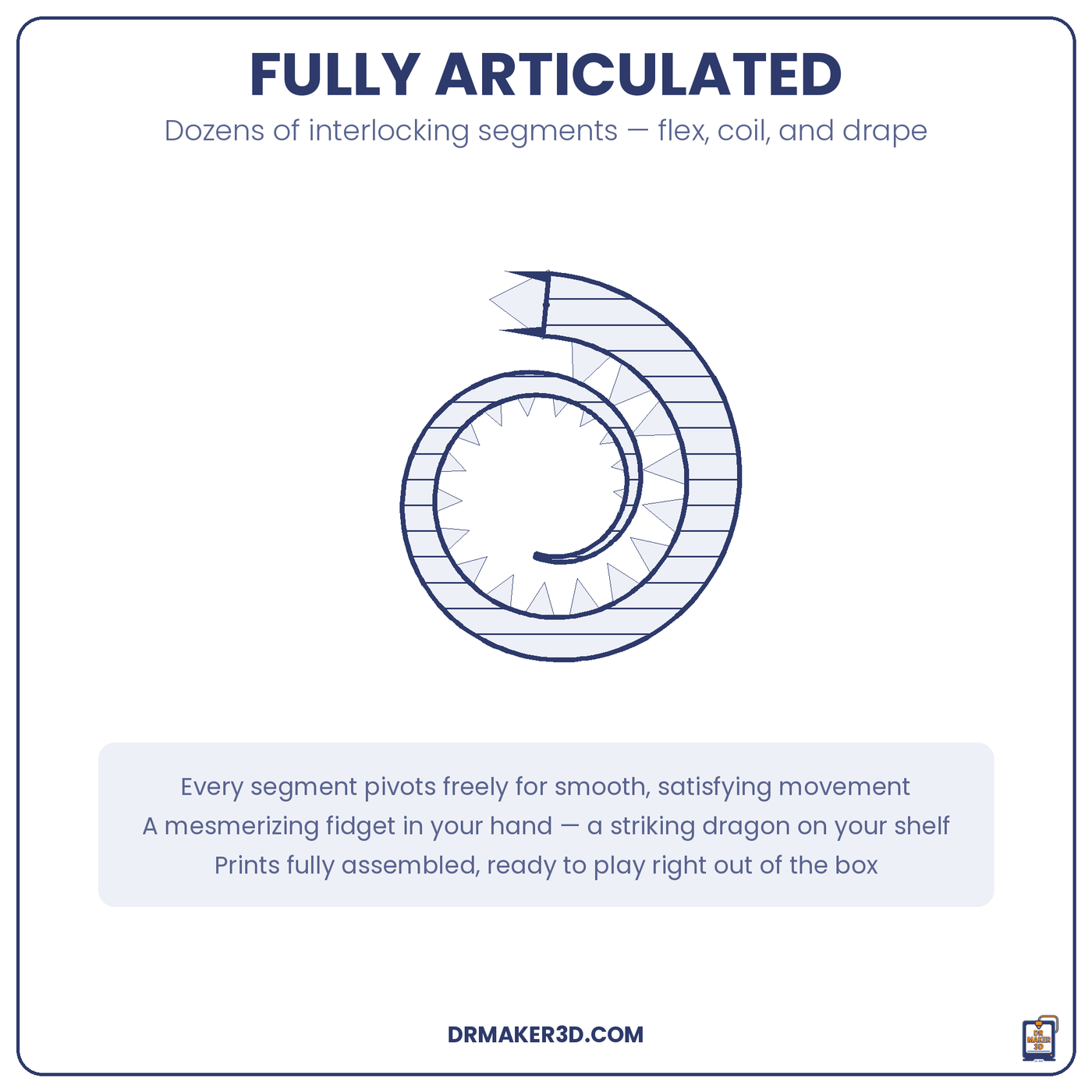 SPARK fully articulated — dozens of interlocking segments