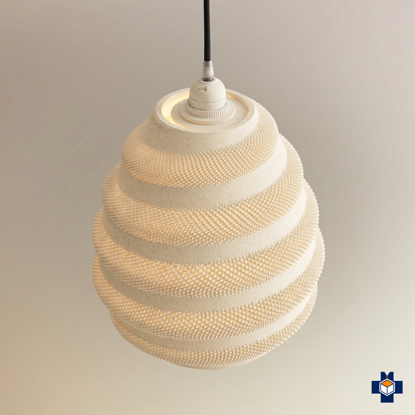 TORO beehive pendant light, angled view