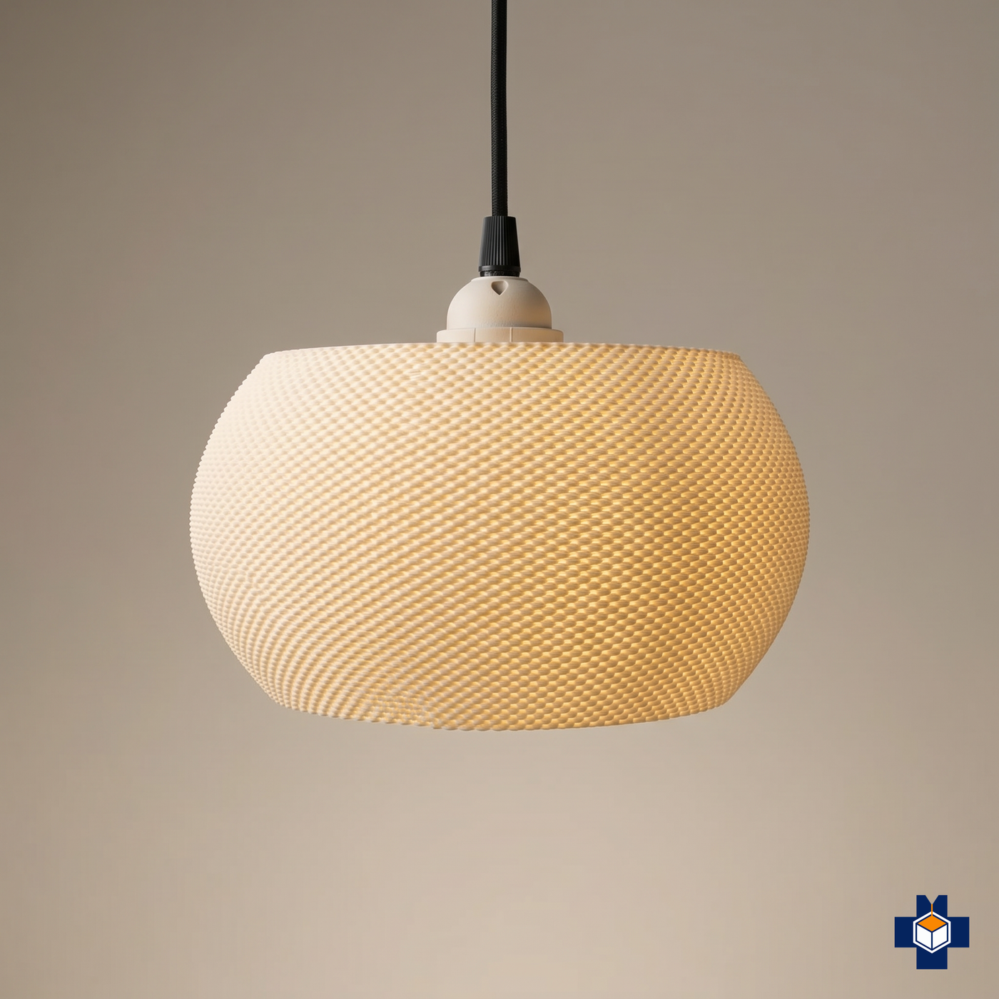 VALO rounded-pebble pendant light, ivory cream, main view