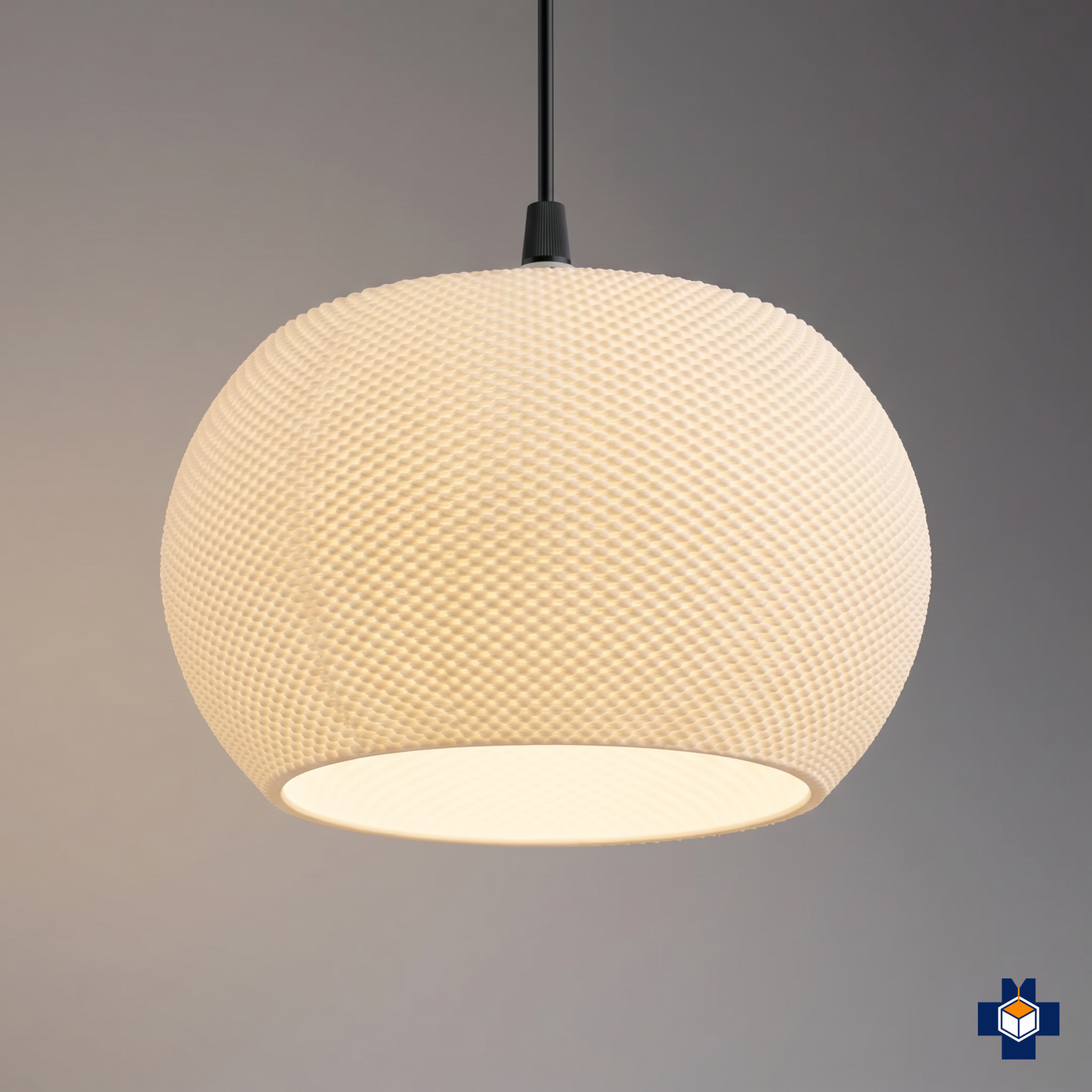 VALO rounded-pebble pendant light, angled view