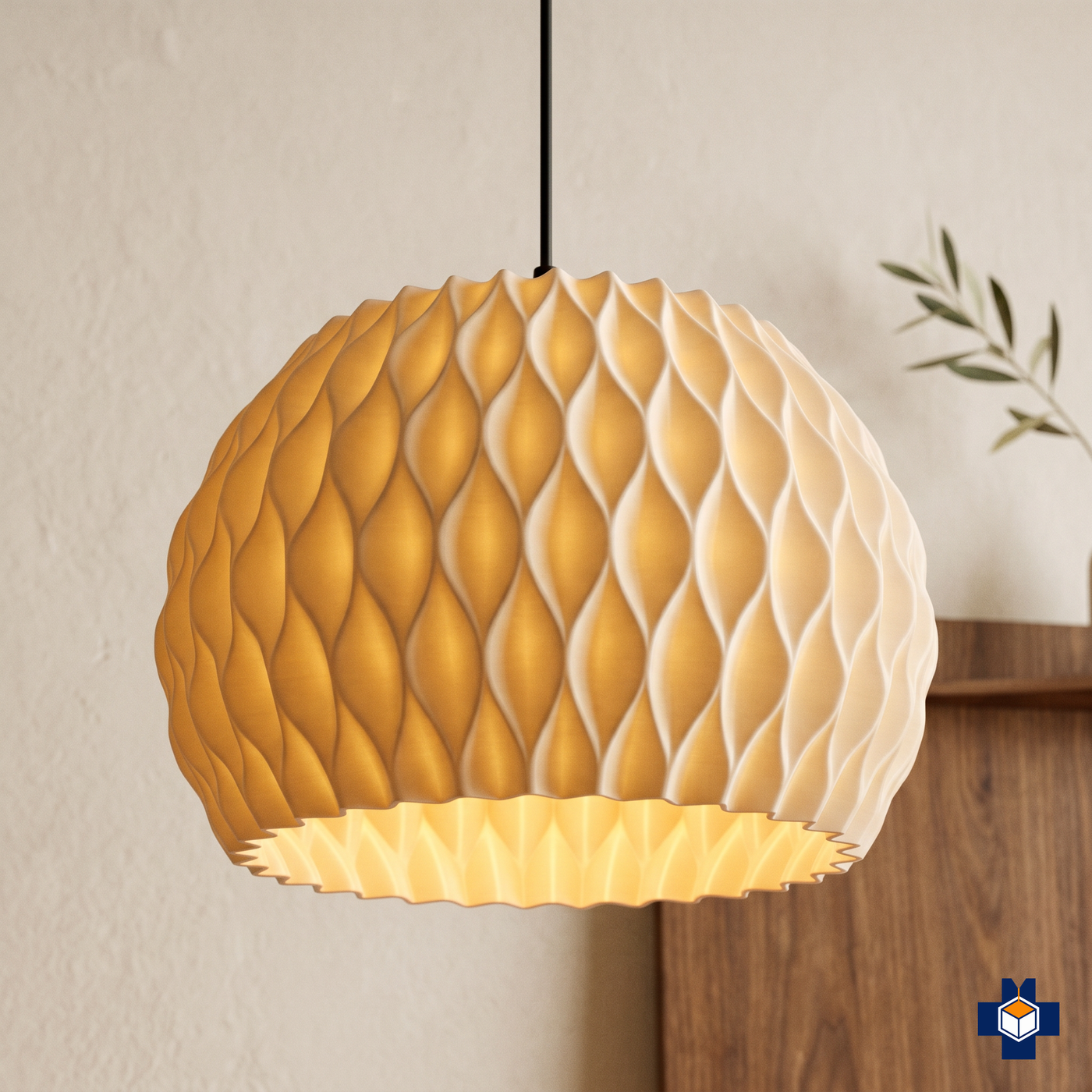 WAVY ripple pendant light, main view