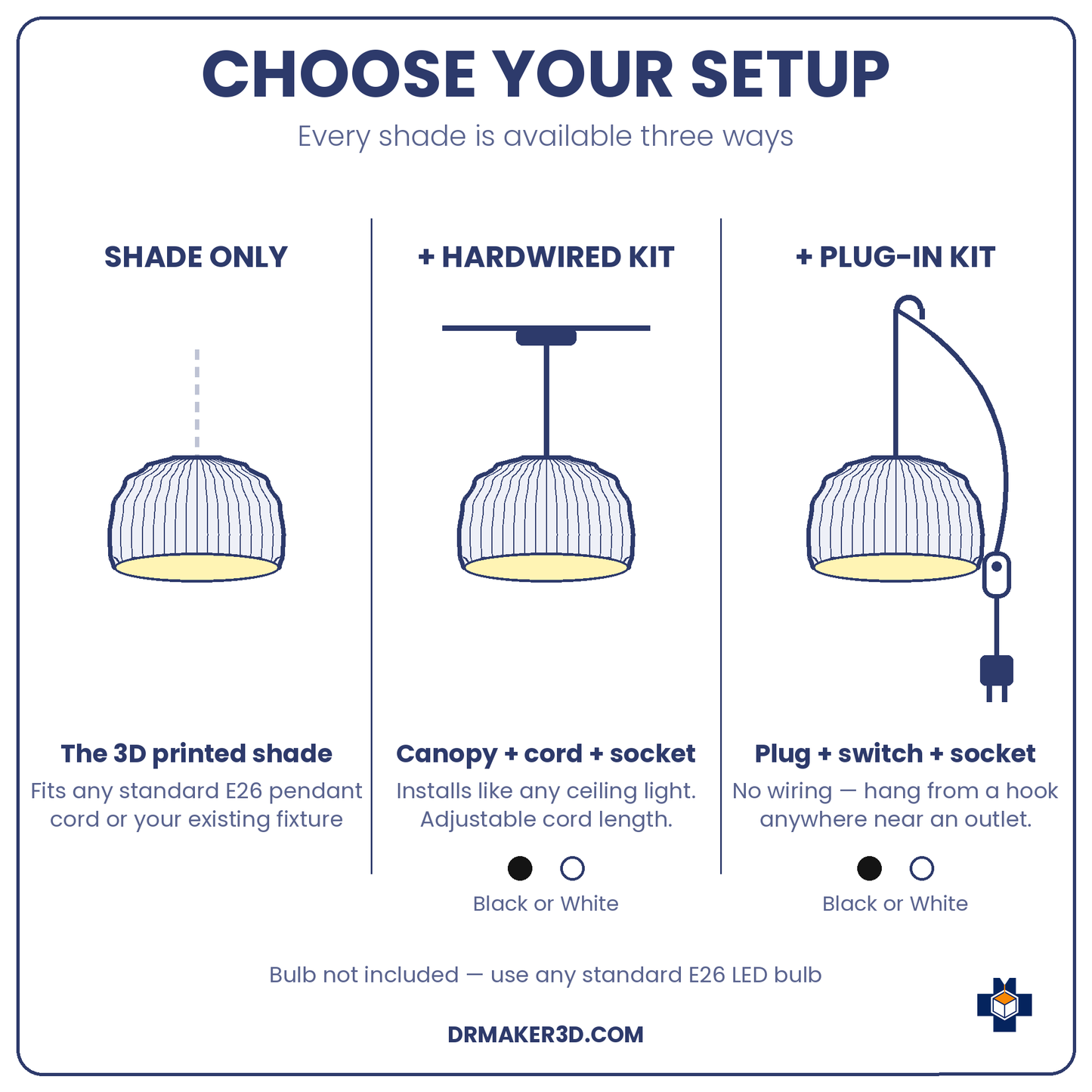 WAVY pendant setup options