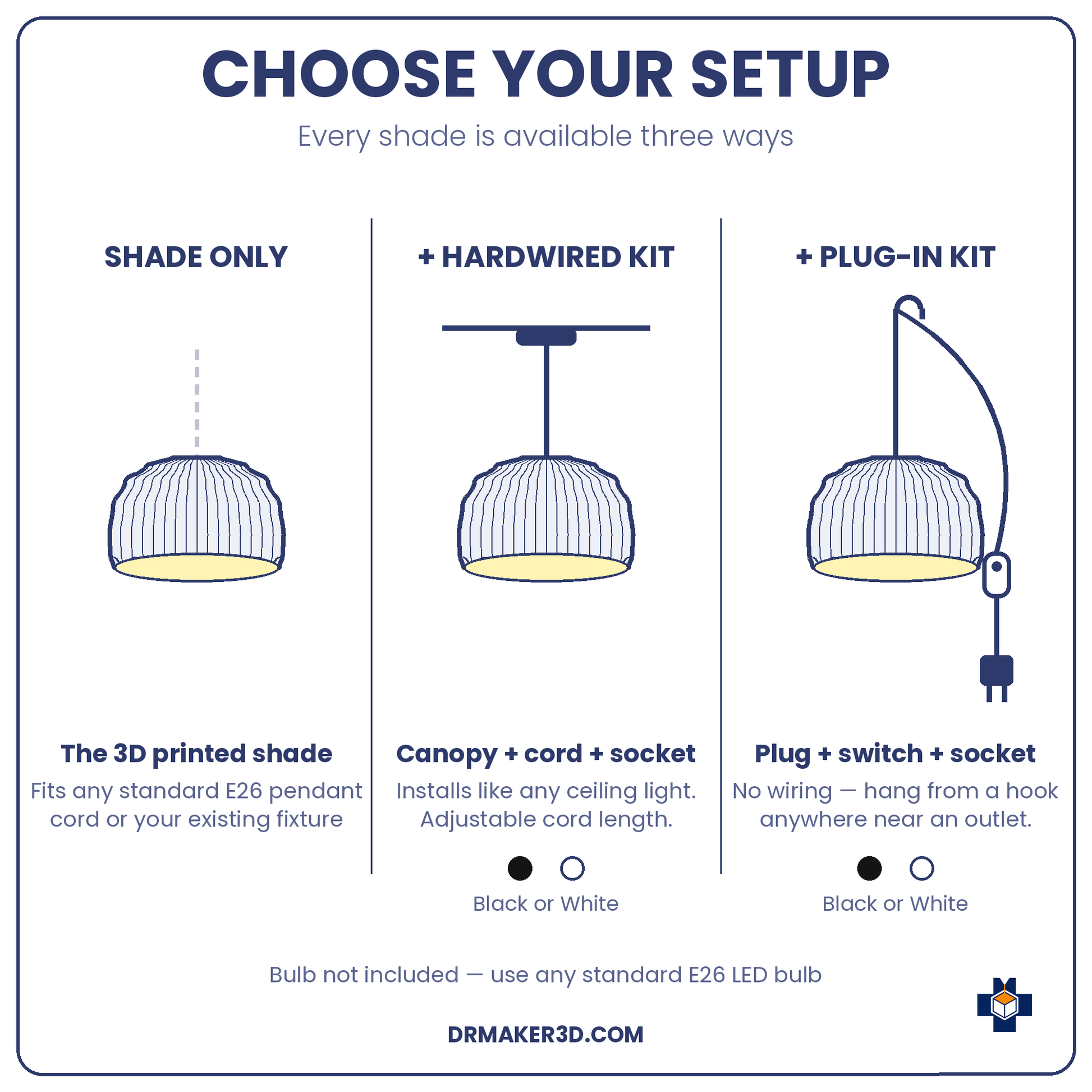WAVY pendant setup options