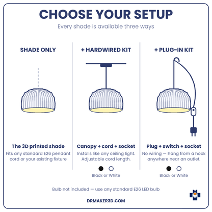 WAVY pendant setup options