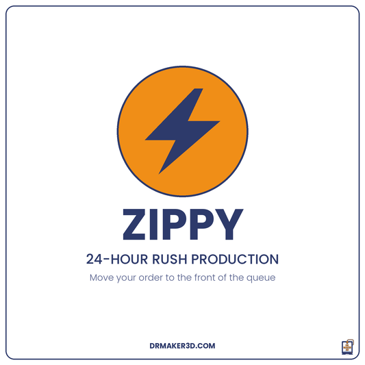 ZIPPY 24-hour rush production upgrade — move your order to the front of the queue
