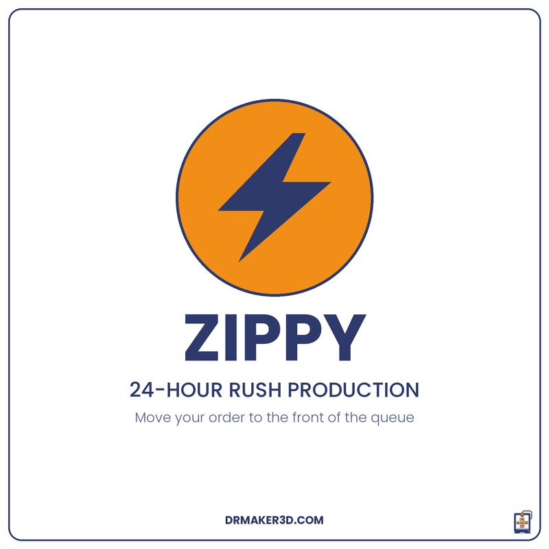 ZIPPY 24-hour rush production upgrade — move your order to the front of the queue