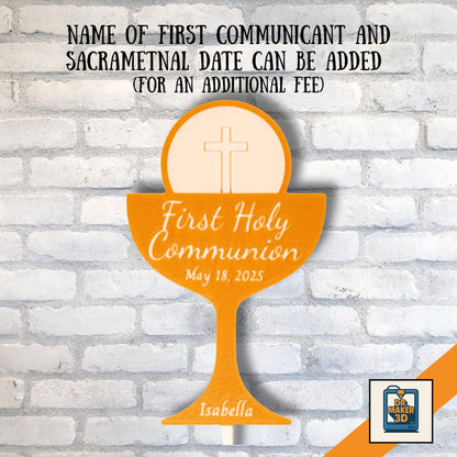 BLESSIE | 3D Printed First Communion Cake Topper, Cross Keepsake, Baptism Confirmation Faith Gift