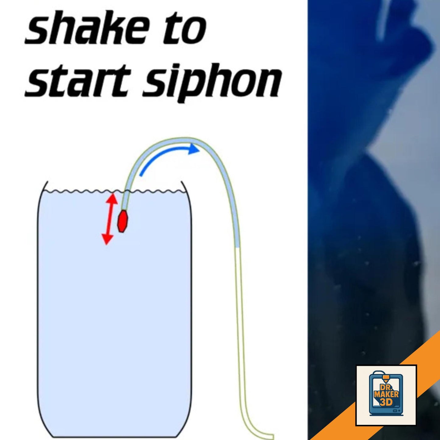 HYDRIP | Garden Siphon Tool - Easy Water Transfer Tool, Choice of Adapter and Color