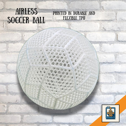 KICK | 3D Printed Airless Soccer Training Ball, Full Size Practice Ball, Durable Soccer Gift