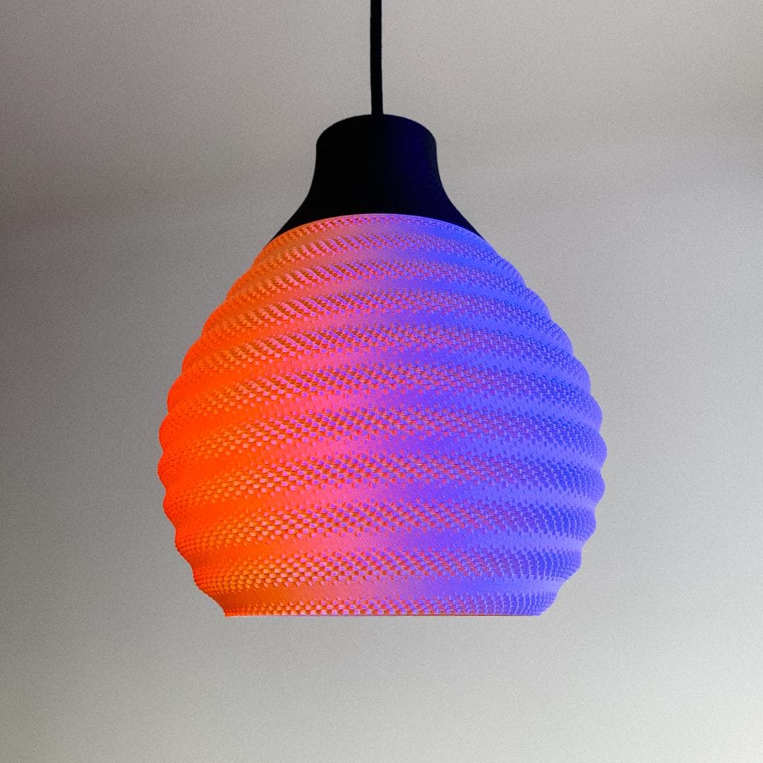 CORA | 3D Printed Woven Teardrop Pendant Light, Retro Boho Hanging Lamp Shade, Ceiling Light
