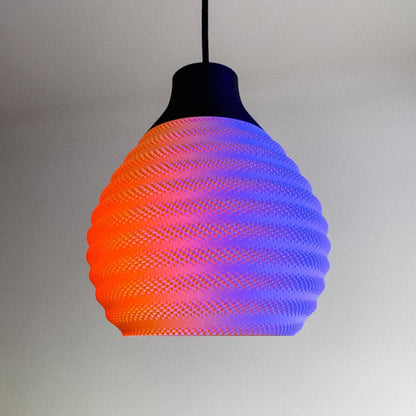 CORA | 3D Printed Woven Teardrop Pendant Light, Retro Boho Hanging Lamp Shade, Ceiling Light