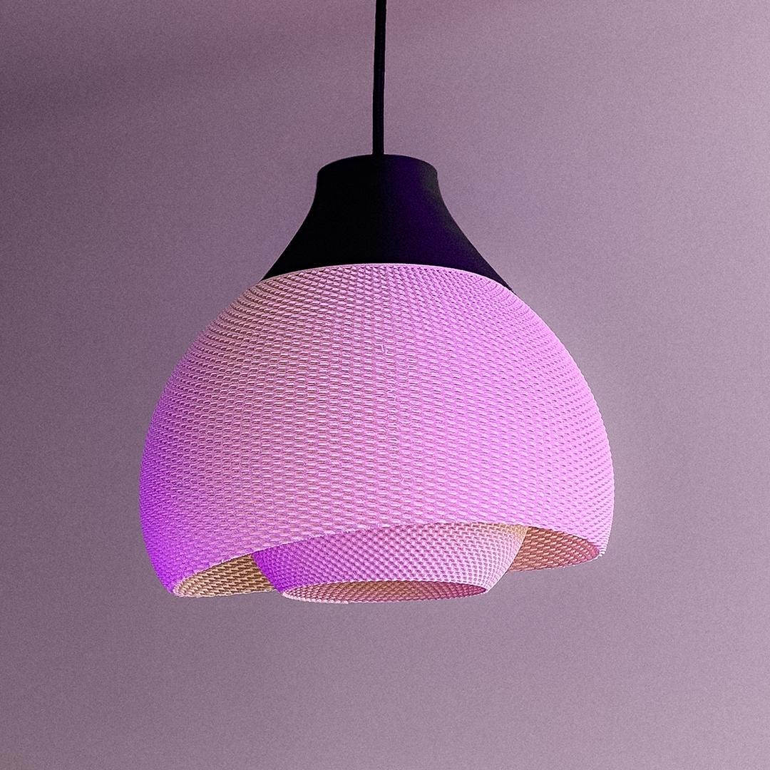FIORE | Custom Pendant Light - Mid Century Modern Boho Lampshade, Choice of Color
