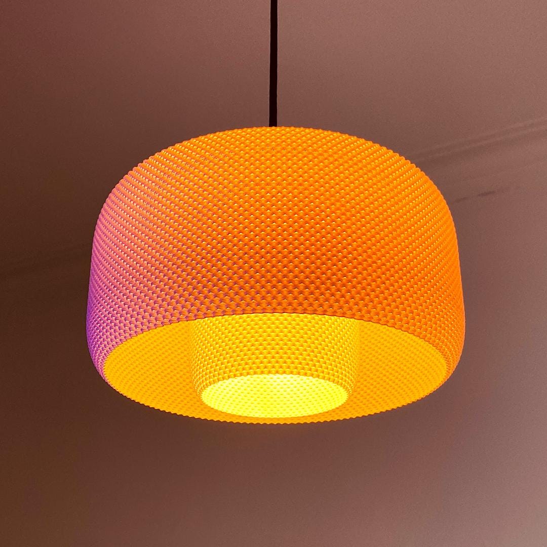 LOLA | Mid Century Modern Hanging Light - Custom Chandelier Lampshade, Choice of Size and Colors