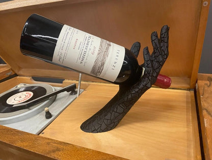 VINO | 3D Printed Gravity Defying Wine Holder, Balancing Bottle Stand, Unique Wine Lover Gift