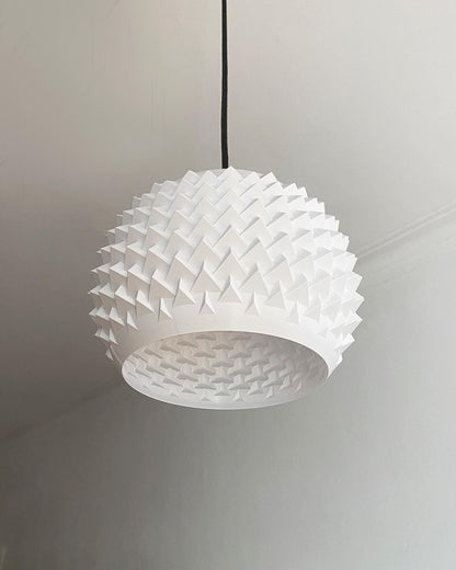 SPIKE | 3D Printed Spiked Pendant Light, Geometric Boho Hanging Lamp Shade, Ceiling Light
