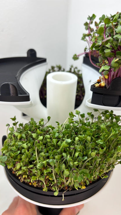 SPROUT | 3D Printed Microgreens Grow Kit, Modular Indoor Garden Tower, Kitchen Herb Growing Gift