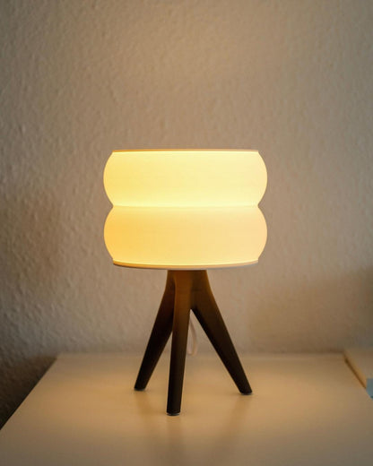 GYRO | 3D Printed Geometric Desk Lamp, Modern LED Table Lamp, Office Desk Light Gift