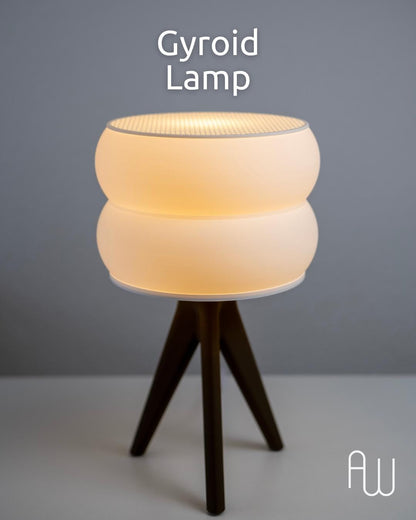 GYRO | 3D Printed Geometric Desk Lamp, Modern LED Table Lamp, Office Desk Light Gift