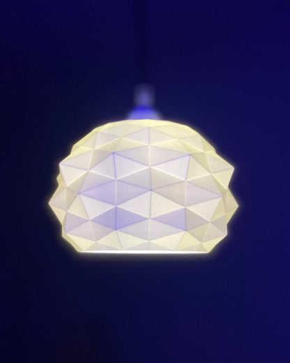 POLY | 3D Printed Faceted Geometric Pendant Light, Mid Century Modern Hanging Lamp Shade, Ceiling Light