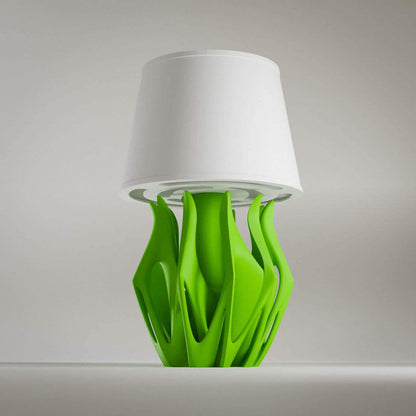 VERDANT | 3D Printed Flame Desk Lamp, Modern LED Table Light, Unique Office Desk Lamp Gift