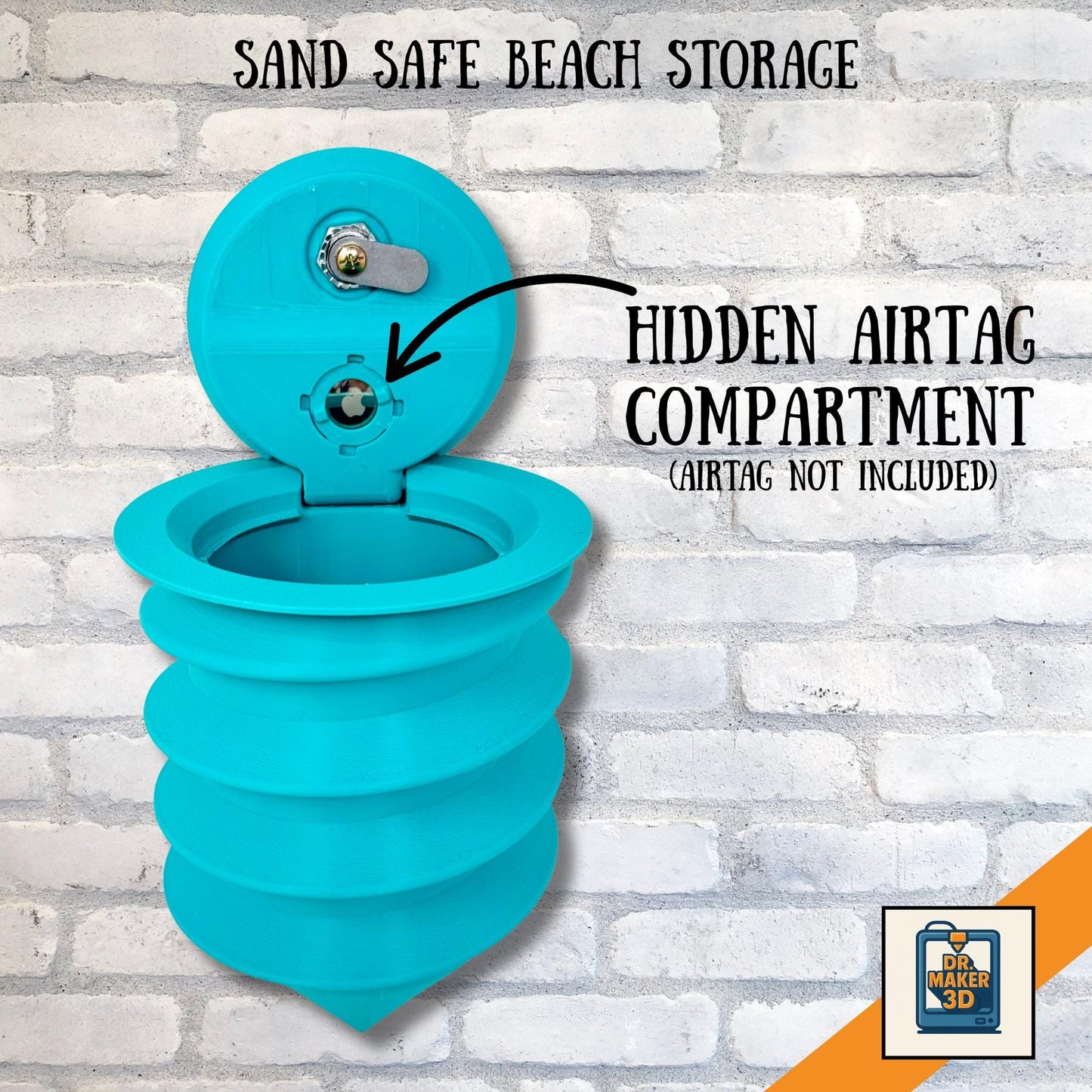 DIG | Beach Safe Lock Box with Keys - Custom Ocean Sand Storage, Choice of Color