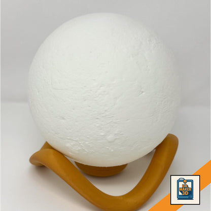 CRATER | 3D Printed Moon Table Lamp, Lunar Globe Night Light, Bedroom Space Decor Gift