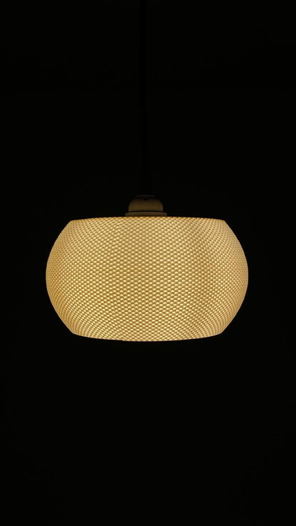 VALO | 3D Printed Mid Century Pendant Light, Boho Hanging Lamp Shade, Bedroom Ceiling Light