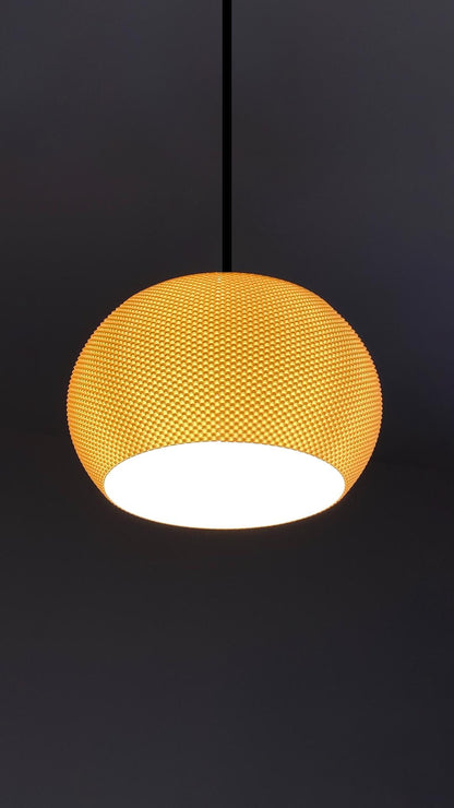 VALO | 3D Printed Mid Century Pendant Light, Boho Hanging Lamp Shade, Bedroom Ceiling Light