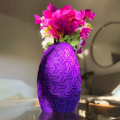 TREFOIL | 3D Printed Geometric Flower Vase, Modern Home Decor Centerpiece, Housewarming Gift