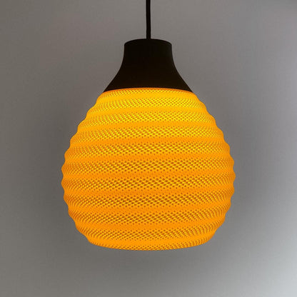 CORA | 3D Printed Woven Teardrop Pendant Light, Retro Boho Hanging Lamp Shade, Ceiling Light