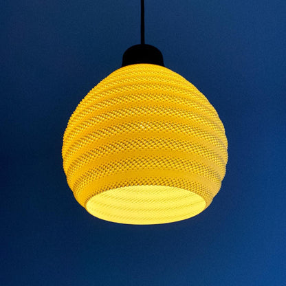 CORA | 3D Printed Woven Teardrop Pendant Light, Retro Boho Hanging Lamp Shade, Ceiling Light