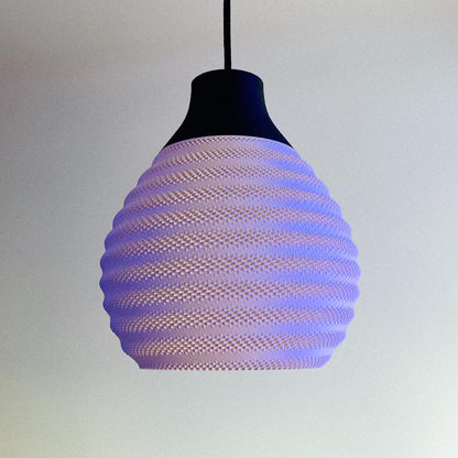 CORA | 3D Printed Woven Teardrop Pendant Light, Retro Boho Hanging Lamp Shade, Ceiling Light