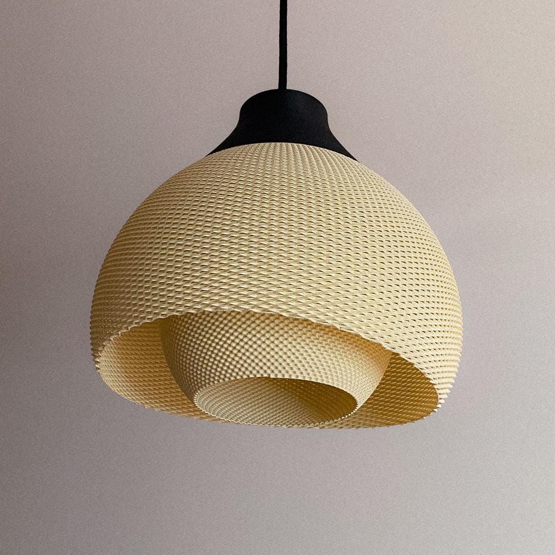 FIORE | Custom Pendant Light - Mid Century Modern Boho Lampshade, Choice of Color