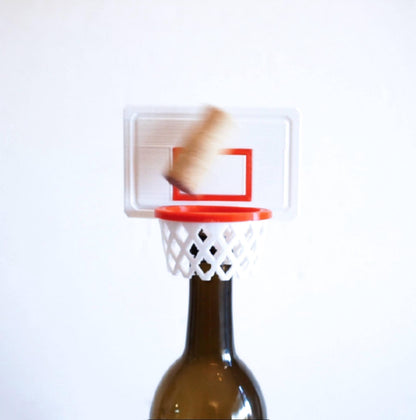 BACKSTOP | 3D Printed Basketball Wine Stopper, Backboard Cork, Funny Sports Bar Gift for Him