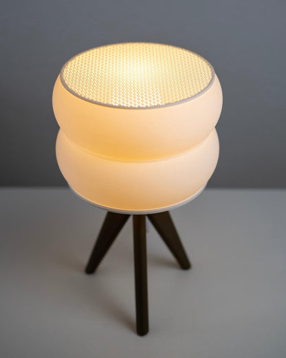 GYRO | 3D Printed Geometric Desk Lamp, Modern LED Table Lamp, Office Desk Light Gift