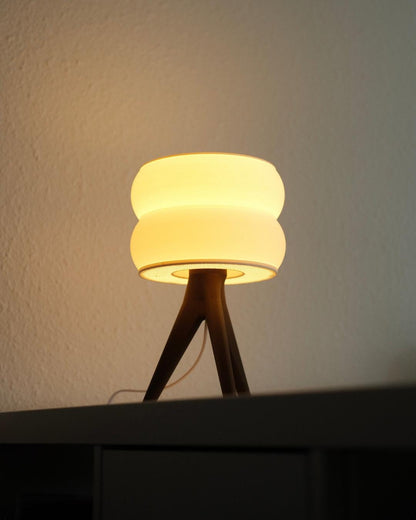GYRO | 3D Printed Geometric Desk Lamp, Modern LED Table Lamp, Office Desk Light Gift