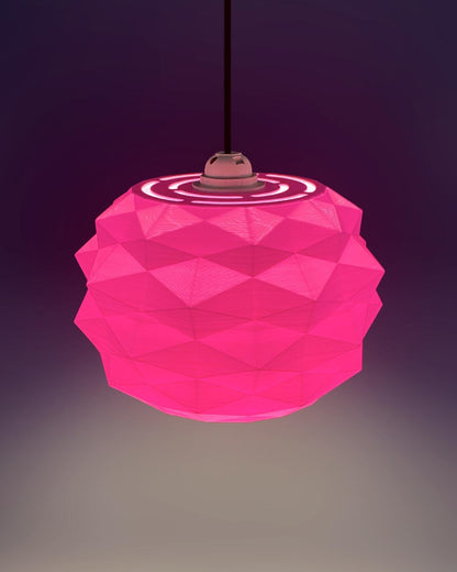 POLY | 3D Printed Faceted Geometric Pendant Light, Mid Century Modern Hanging Lamp Shade, Ceiling Light