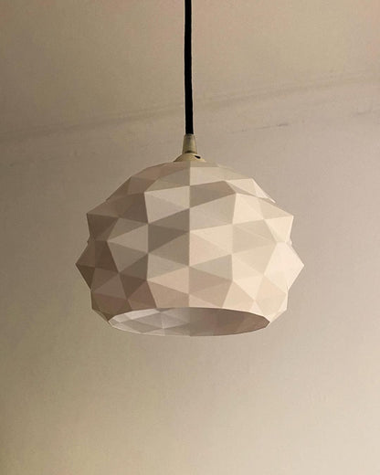 POLY | 3D Printed Faceted Geometric Pendant Light, Mid Century Modern Hanging Lamp Shade, Ceiling Light