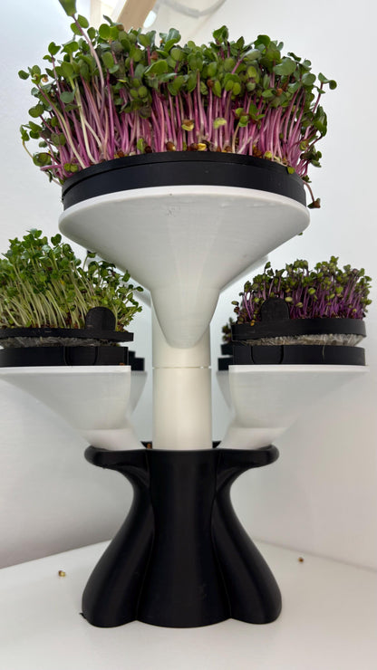 SPROUT | 3D Printed Microgreens Grow Kit, Modular Indoor Garden Tower, Kitchen Herb Growing Gift