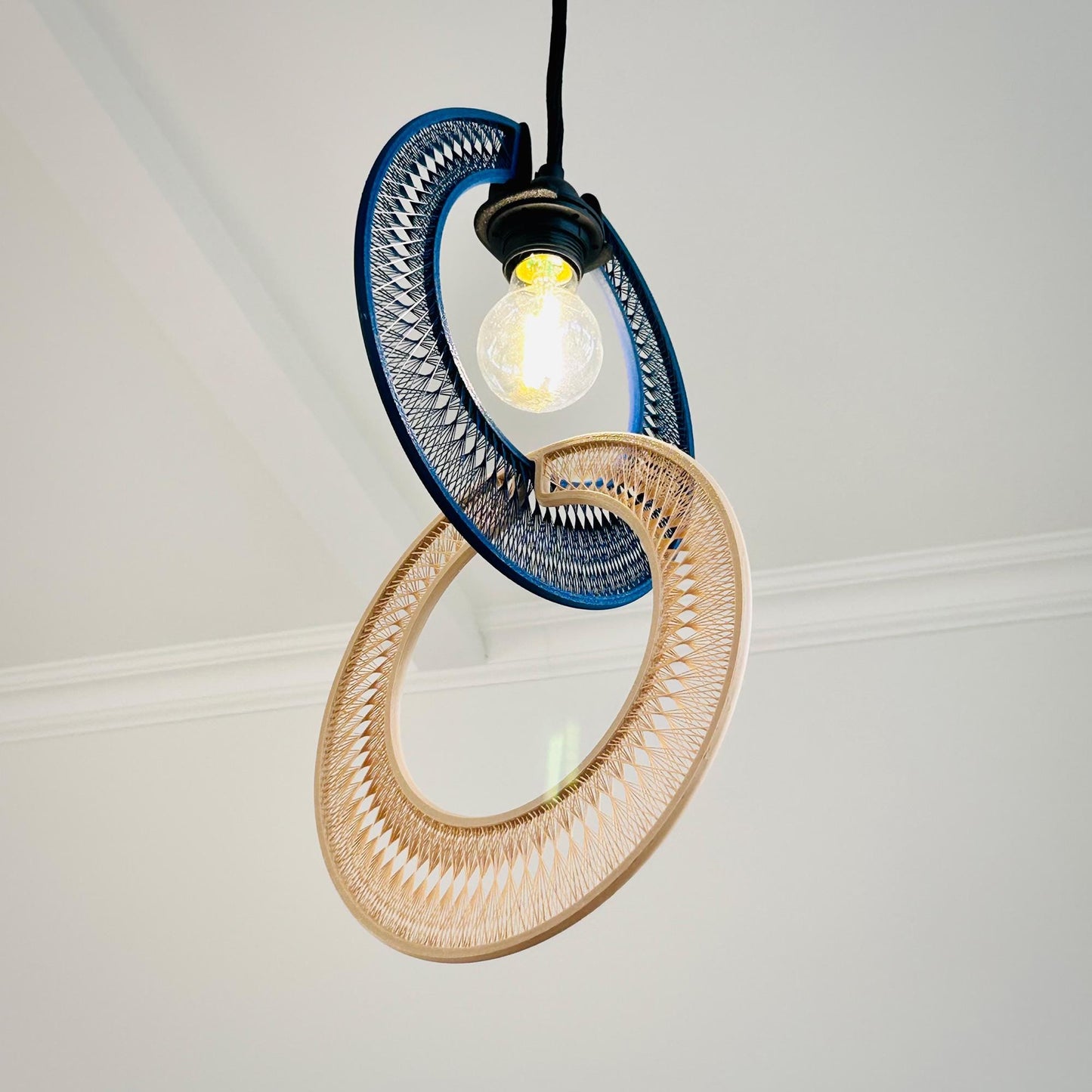 ORB | Vintage Style Lamp Shade - Custom Modern Boho Pendant Light, Choice of Color