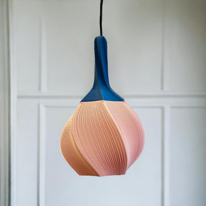 HELIX | 3D Printed Spiral Pendant Light, Boho Hanging Lamp Shade, Bedroom Ceiling Light