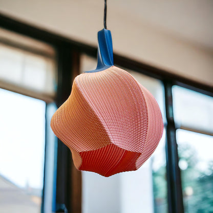 HELIX | 3D Printed Spiral Pendant Light, Boho Hanging Lamp Shade, Bedroom Ceiling Light