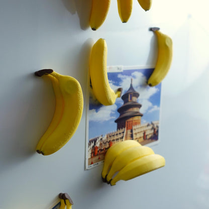 PEELZ | 3D Printed Banana Fridge Magnets, Novelty Magnet Set of 9 or 18, Funny Kitchen Gift