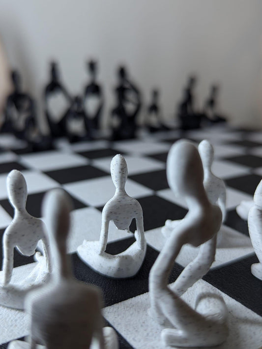 ANONYMOUS | Minimalist Abstract Chess Pieces - Custom Modern Chess, Choice of Size and Colors