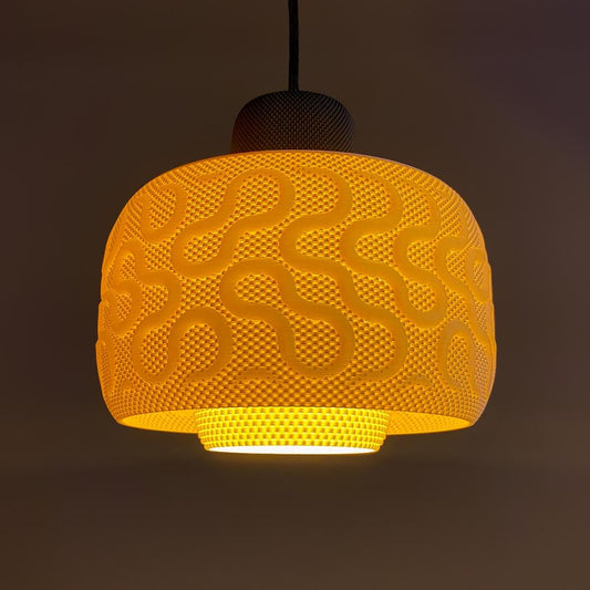 SEAMLESS | Mid Century Modern Chandelier - Custom Bohemian Hanging Lampshade, Choice of Size and Colors